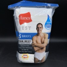 Hanes Best Tagless Briefs for Men, Size Medium 32-34 , White, 8-Pack