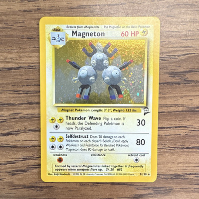 Wizards of the Coast Magneton 9/130 Holo Rare Fossil 60 HP English 1999