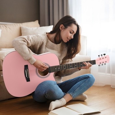 30in Kids Acoustic Guitar, All-in-One Beginner Starter Kit w/Strap, Case,String