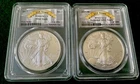2017 & 2017 W Silver Eagles , 225th Anniversary of US Mint SP & MS 70 - R40