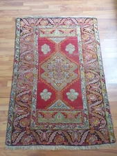 1800s Antique Special Rug Antique Prayer Rug, Floral Multicolor Rug Wool rug Sn