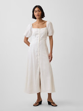 NEW - GAP, Linen-Blend Empire Waist Maxi Dress - SALE OFF