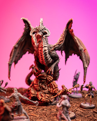 Black Dragon   Resin DND Mini Pathfinder Fantasy RPG Boss (32mm) | FREE SHIPPING