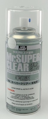 GSI Creos Mr. Hobby B516 Mr. Super Clear Semi-Gloss 170 ml Spray Can