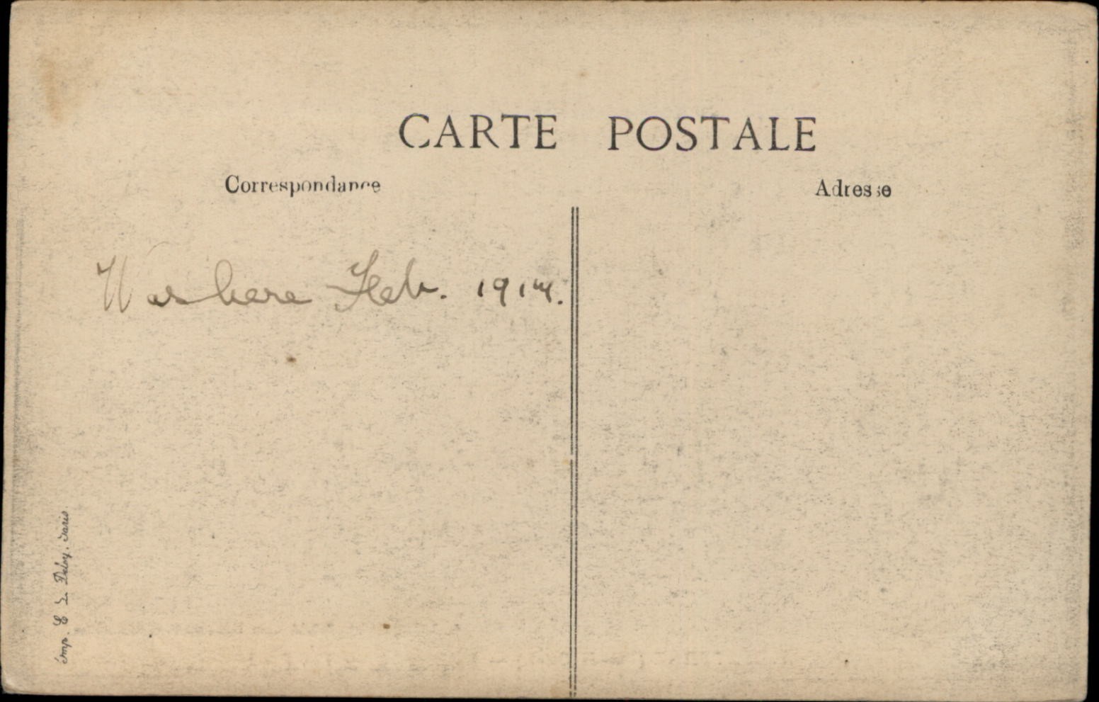 Hebuterne Pas de Calais The Pond France vintage postcard c697