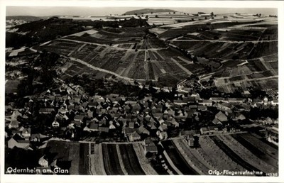 Ak Odernheim am Glan Rheinland Pfalz, Luftaufnahme von  Weinberge,... - 11482579