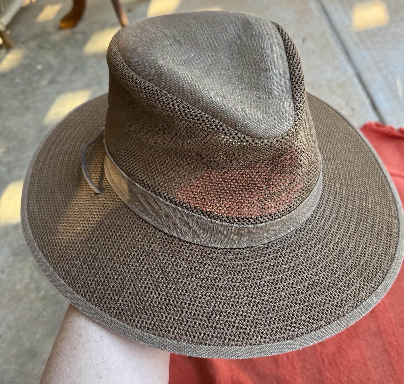 Henschel HTH Safari Outback Hat Brown Mesh Wide Brim XL USA