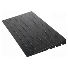 VEVOR Rubber Threshold Ramp for Doorway 2.5" Rise, 3 Channels Cord Cover Curb