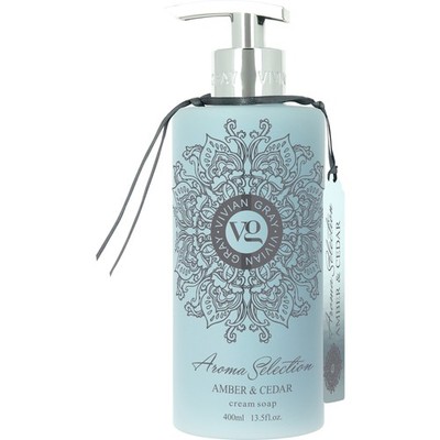 VIVIAN GRAY 2020 Seifenspender mit Creme-Seife Aroma Selection, Amber & Cedar, h