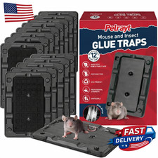 Mouse Insect Traps 12 Pack, Heavier Sticky Traps with Non-Toxic Glue for Mice