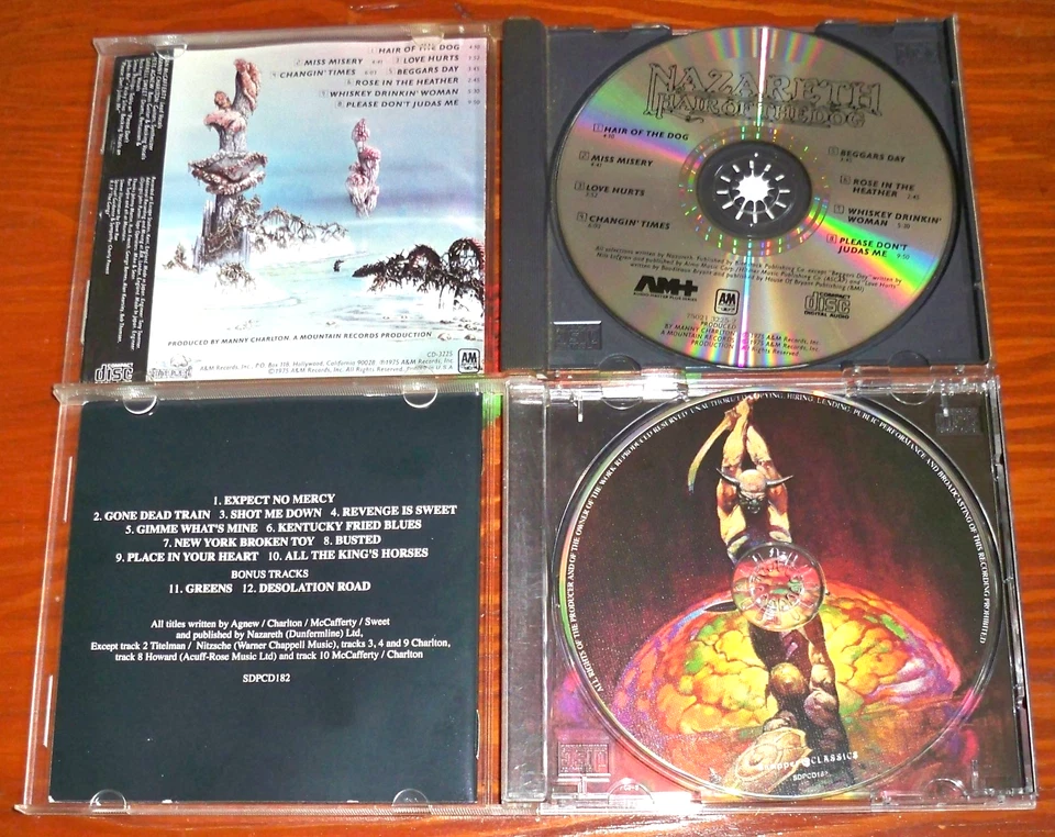 (2) NAZARETH CDs: EXPECT NO MERCY (UK IMPORT) & HAIR OF THE DOG - CLASSIC ROCK ! - Imagem 2 de 4