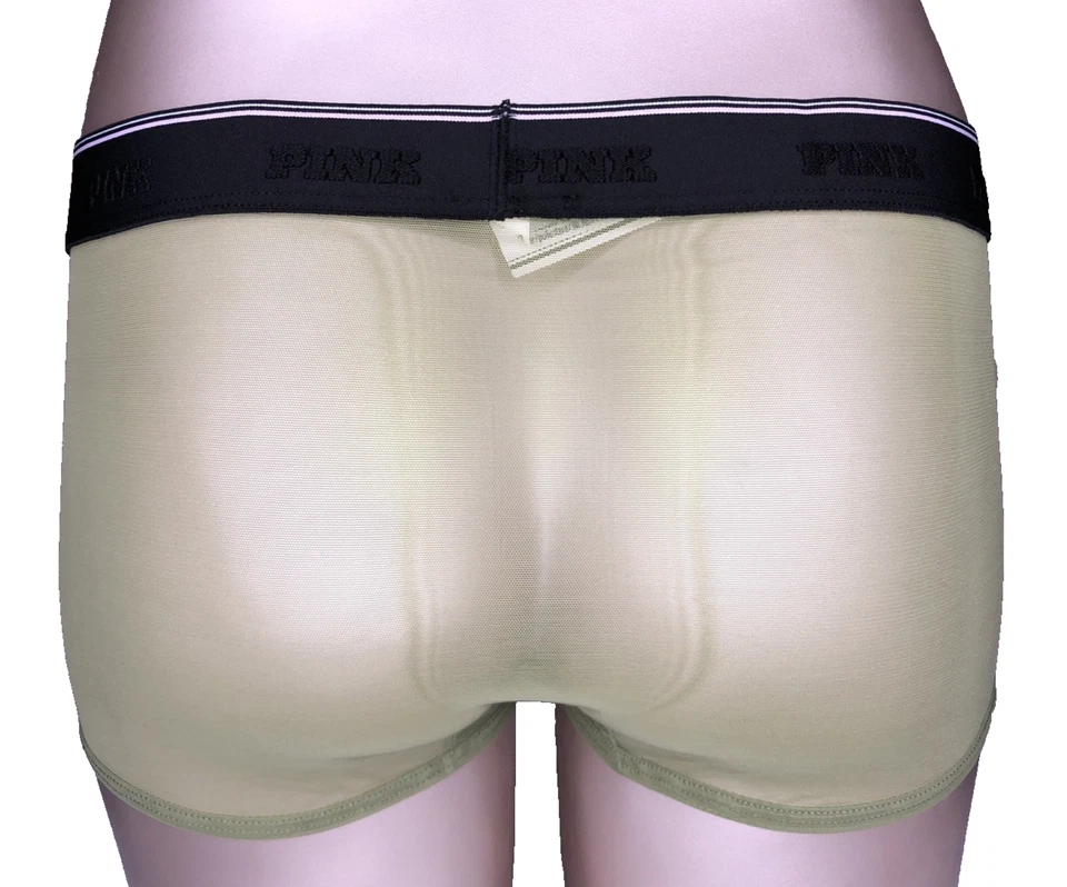 Sexy Panty Victoria's Secret ROSA NUEVO CON ETIQUETAS XXL Verde Malla Transparente Logo Foto 3 de 4