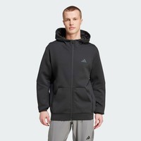 adidas Men's Designed for Training Full-Zip Track Jacket (Black, Large)