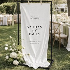 Sturdy Wedding Welcome Sign Stand - Black Metal Easel for Seating Charts Event