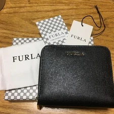 FURLA Mini Wallet Pabron S Zip Around Slightly Used Excellent Condition Japan