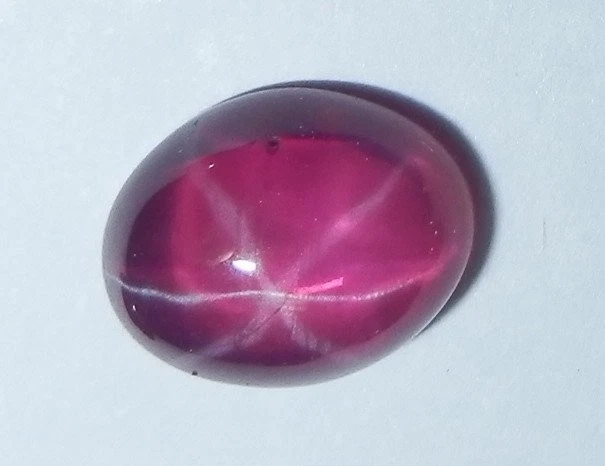Transparent Star Ruby Oval 9x7 mm Cabochon 6 Rayed Lab-created Stone 10 pcs Lot - Image 4 of 4