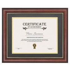 11x14 Diploma Frame with HD Real Glass, Display 8.5x11 diploma with Paper Mat...