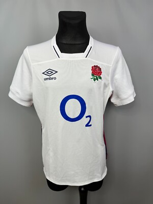 ENGLAND 2021 2022 RUGBY JERSEY WORLD CUP SHIRT UMBRO MENS SIZE L