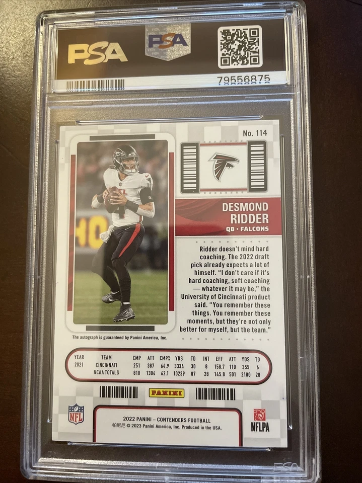 2022 Panini Contenders - Rookie Championship Ticket Auto #114 PSA 8 - 34/49 - Image 2 of 2