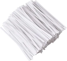 500 Pcs 5White Paper Twist Ties Reusable Bread Ties for Party Cello Candy Bread