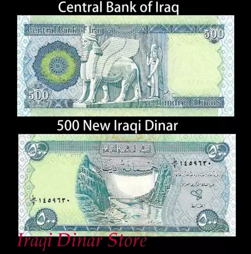 500 Iraqi Dinar (1 X 500)** 1 Free With Every 5 Purchased! ** Limit 5 Free Notes