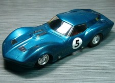 SLOT CAR Near Mint MPC Mako Shark Corvette Metallic Blue Complete VINTAGE 1/24