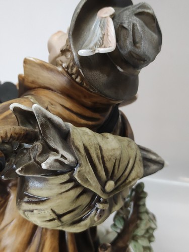 Scultura Capodimonte Vintage Ceramica Decorata Suonatore Vagabondo - Imagen 8 de 15
