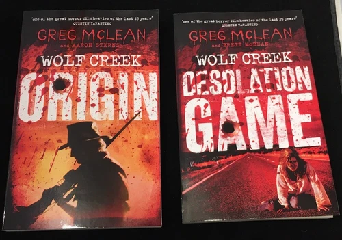 NEW 2 BOOKS Wolf Creek Origin (Book 1) AND Desolation Game (Book 2) Greg Mclean