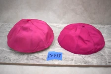 2 Older Magenta Bishop Zucchetto Hats, From Italy, Clean (CU439) chalice co