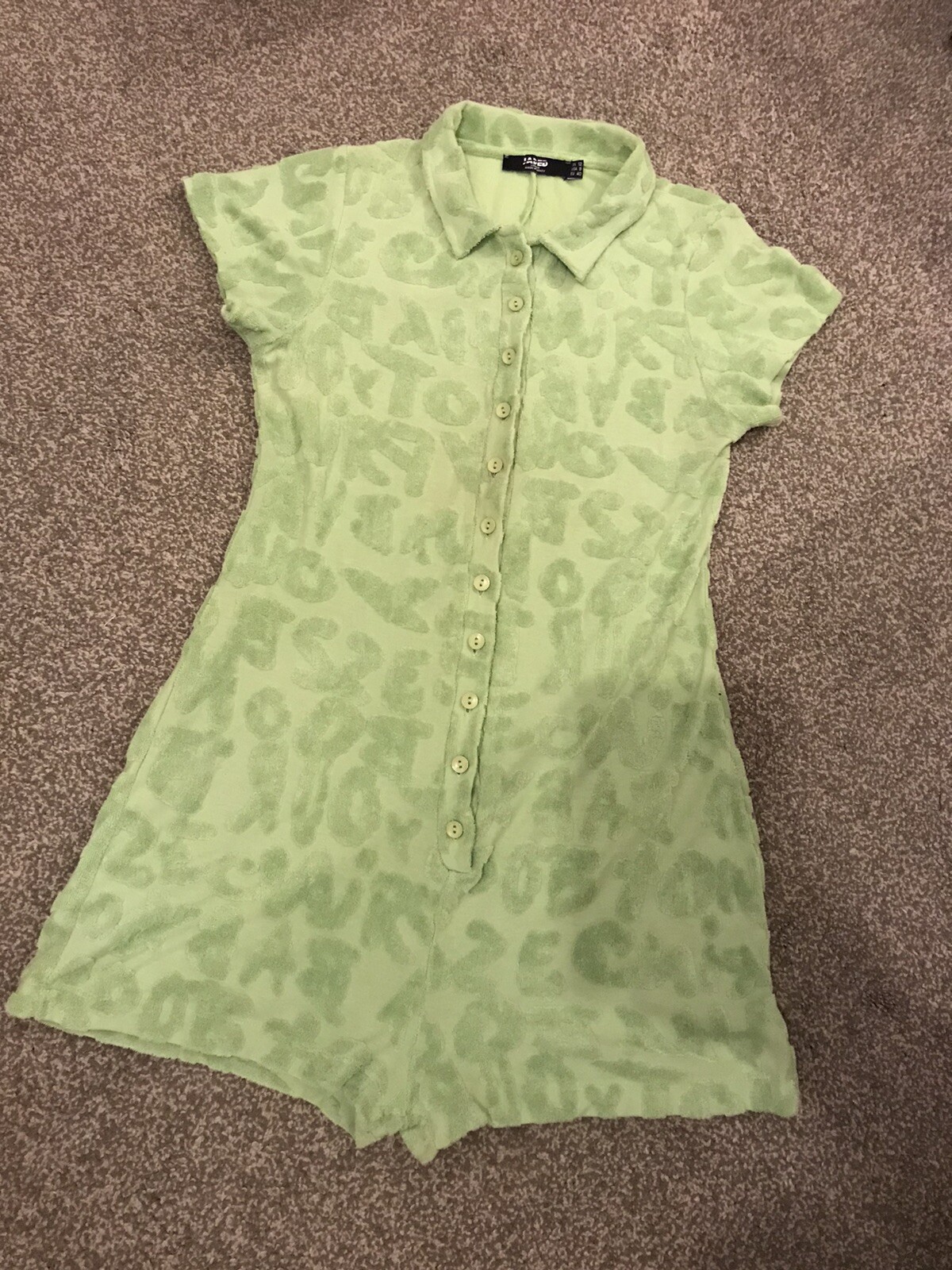 Ladies Woman's jaded london playsuit Lime Green Size 12 Medium Towel  Unitard | eBay