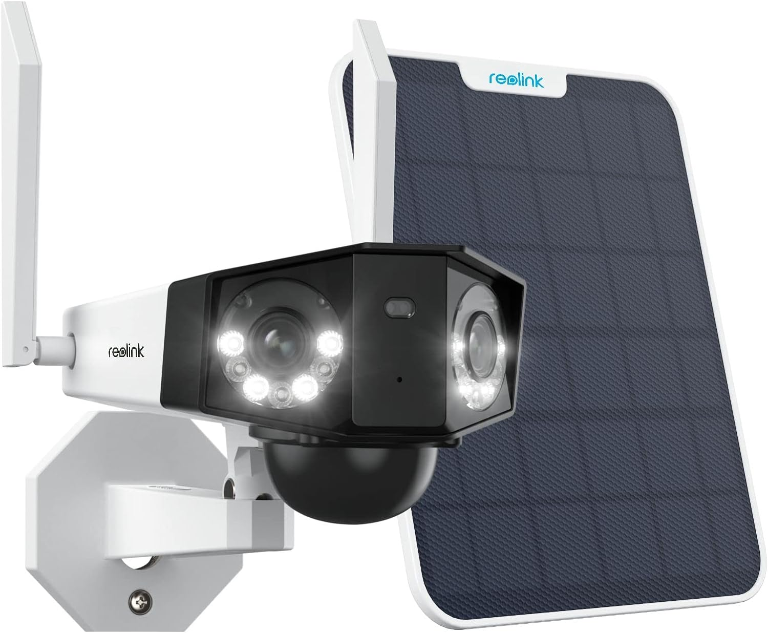 4K 8MP Dual-Lens Solar Security Camera Wireless Outdoor, 180° View for Home Surv