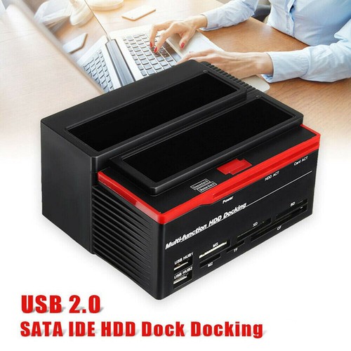 ALL in One HDD Docking/Dock Station HD Dual Bay USB to SATA IDE 2.5" 3.5" UK - Afbeelding 3 van 12