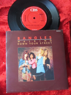 Bangles - Walking down your Street ~ Remix (1986)  UK 7''   CBS BANGS 1