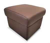 Braunes Echtleder Hocker 50X50 Mit Stauraum Sitzhocker FußHocker Echt Leder Puff