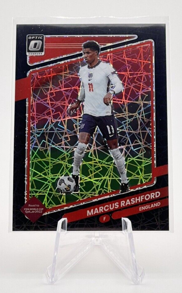 Marcus Rashford 2021-22 Panini Donruss Optic Black Velocity 25/25 SP England #55