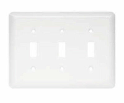 Style Selections White Stamped Triple Toggle Wall Plate 