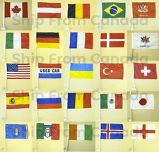 High Quality Country CAR Window FLAG 12"X18" Without Pole - No Pole - New