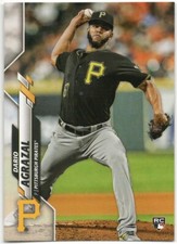 2020 Topps Series 1 DARIO AGRAZAL NO TOPPS SILVER FOIL LOGO ERROR RC ROOKIE #322