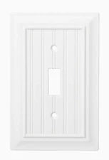Brainerd W37230-PW Pure White Beadboard Single Switch Wall Cover Plate