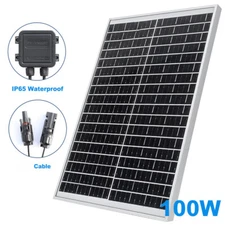 100W Watt 12v Monocrystalline Solar Panel RV Camping Home Off Grid Caravan Boat