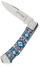 Elk Ridge Lockback Folding Knife 2.75" 3Cr13 Steel Blade Southwest Arylic Handle