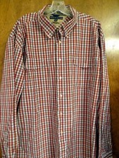 Mens Tommy Hilfiger Button Long Sleeved Plaid Red Shirt Vintage 80s XXL