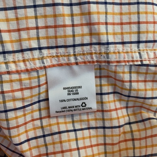 Covington Shirt Men Large Button Down Long Sleeve Multicolor Check 100% Cotton - Picture 6 of 7