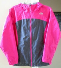 THE NORTH FACE DRYVENT Spring Hoodie Windbreaker Parka, Pink  Gray, Girl's XL