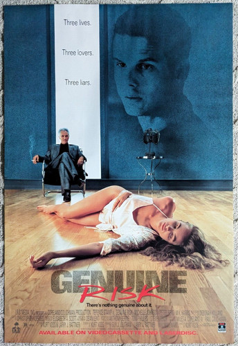 Genuine Risk Home Video Movie Poster 1990 27X40 Rolled 1 Sheet  Terance Stamp