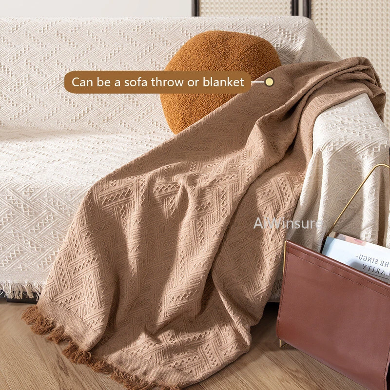 Funda protectora de muebles de sofá de 2/3 plazas de algodón y lino Foto 2 de 4