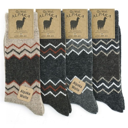 Calcetines de lana térmica de alpaca para mujer y hombre - 2 PARES - tejidos gruesos | 3099 - Imagen 4 de 24