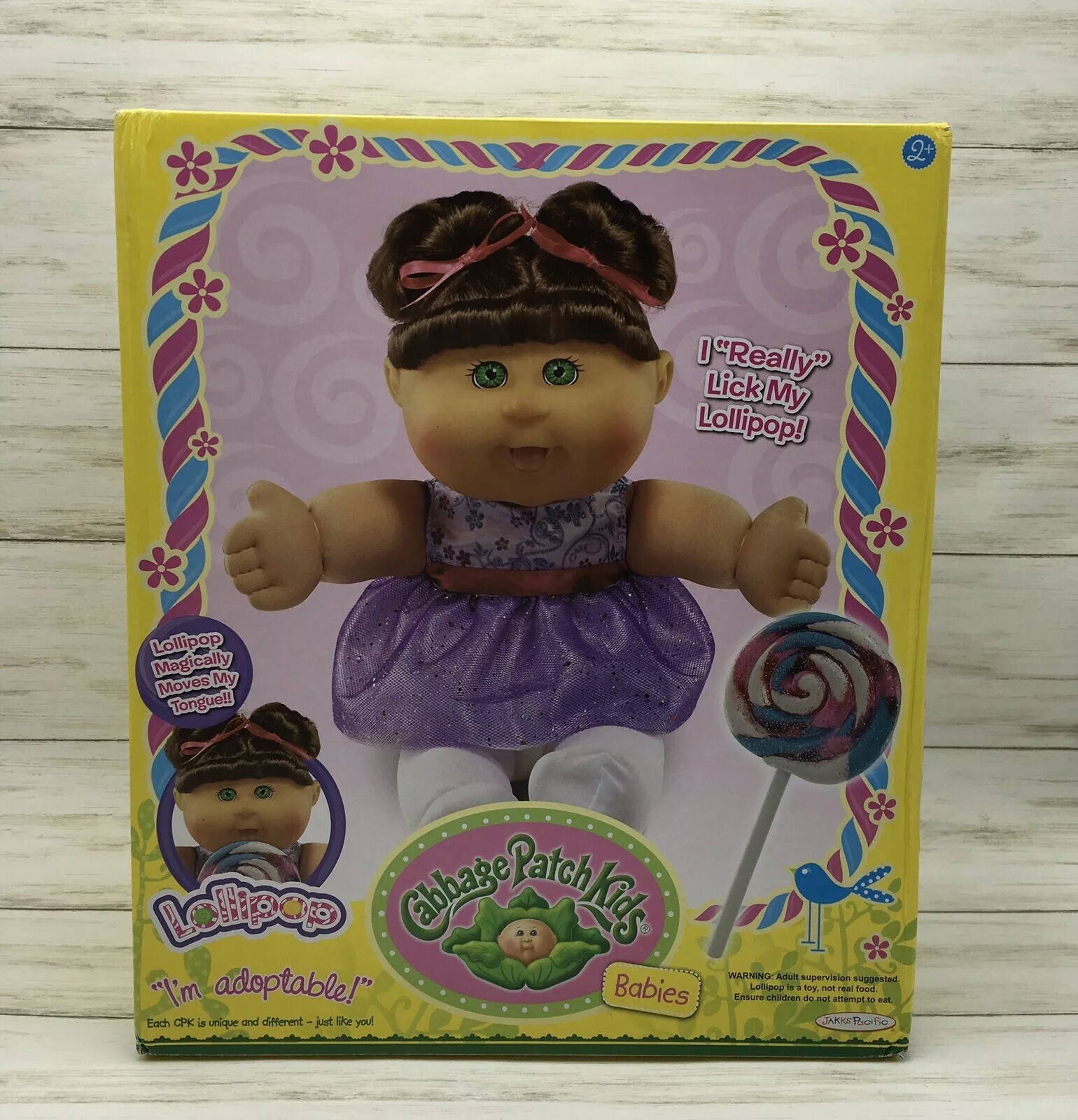 2014 Cabbage Patch Kids Magical Lollipop Doll Babies Brown Hair
