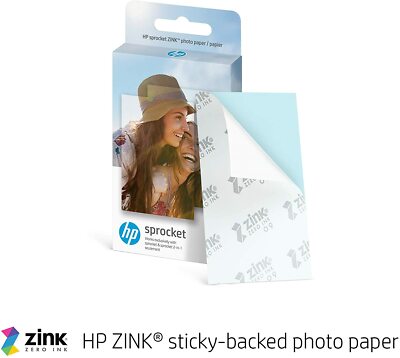 HP Sprocket 2x3'' Premium Zink Sticky Back Photo Paper (20 Sheets) Cellphone Pics