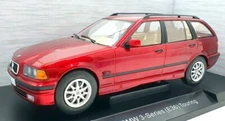 Model Car Group (MCG) 1/18 Scale MCG18155 - BMW 3-Series (E36) Touring -MET  Red